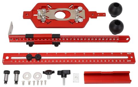ZAWELIYO Staffa per Scanalatura di Fresatura Regolabile, Guide di Taglio Circolari 3 in 1 per Strumento per la Lavorazione del Legno, con Guide per Fresa Multifunzionali