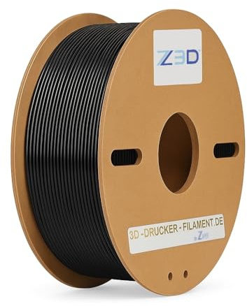 Z3D® NYLON PA12 1,75mm SCHWARZ 1kg 3D Drucker Filament - hochwertig, extrem reißfest & flexibel, geringe Schrumpfung, ideal für technische & flexible Teile