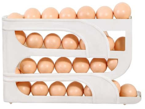Rejilla Para Huevos Para Frigorífico, Dispensador De Huevos Para Frigorífico, Soporte Para Huevos, Contenedor Para Frigorífico | Estante De Distribución De Huevos, Contenedor De Huevos Enrollable De 4