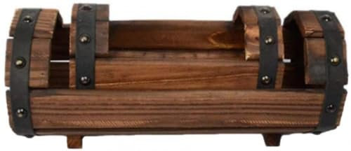 ZHZXBDGQ 2 fioriere in legno per piante grasse, vasi per fiori e piante grasse, cassette in legno, per piantare, fioriere, fioriere, contenitori per casa, ufficio, scrivania, decorazione da giardino