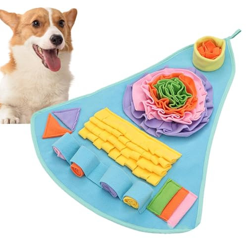 jamgeery Hunde Schnüffelteppich, Hunde Schnüffelmatte Hunde Schnüffelspielzeug Interaktives Hunde Spielzeug Haustier Schnüffelteppich Für Kleine Mittelgroße Hunde Haustier, 66x54cm