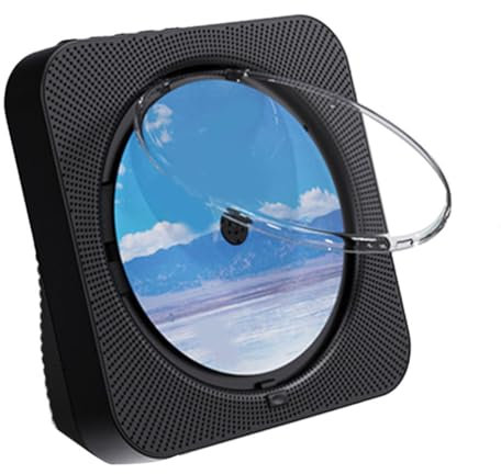 Knoruley Reproductor de CD Portátil -718 - Bluetooth, Altavoces Duales, Radio FM, USB, Modo Auriculares, Sonido Estéreo, Enchufe UE Negro