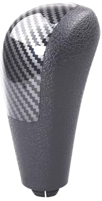 Malcayang Pomo de palanca de cambios automático de repuesto para Ford Focus MK2 Fiesta 2005-2012 (fibra de carbono)