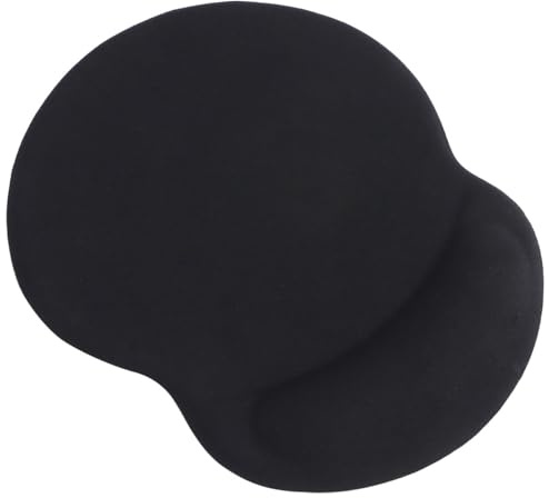 STOBAZA Mauspad mit Handgelenkstütze aus Silikon Ergonomisches Gel Mauspad Schwarz für Büro und Gaming rutschfest Handgelenkschonend für Computer und Laptop