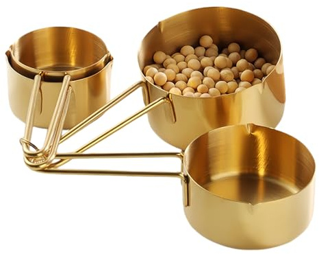 Misurini in acciaio, utensili da cucina, set di misurazione per annidamento con design facile da impugnare, organizer compatto da cucina per liquidi secchi, condimenti, latte, olio, riso e