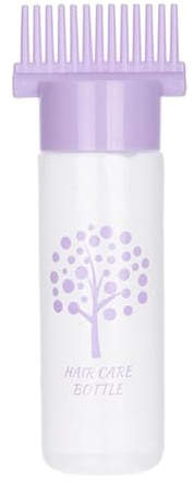 Sunerzenor Flacon Peigne à Racines, Pinceau de Coloration Capillaire 180 Ml, Peigne à Racines pour Coloration Des Cheveux, Violet