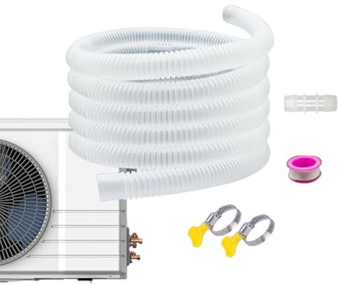 Huvqianu Kit Tubo Di Scarico Condensa | 2 Fascette Incluse, Riparazione Rapida | Prolunga Per Scarico Condizionatore Da Finestra | Per Tubo Lavatrice 14-16mm Case Mobili Proprietari di Case