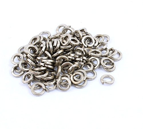 Aexit 100 Stk 3 x 5 mm Edelstahl Rechteckiger Abschnitt Split Lock Federscheibe Schraube Distanzscheibe
