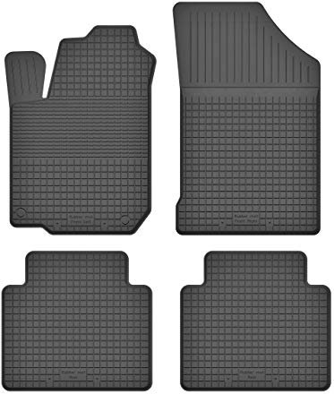 Gummimatten Fußmatten 1.5 cm Rand kompatibel mit Renault KANGOO I (Bj. 1998-2008) ideal angepasst 4 -Teile EIN Set