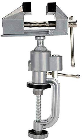 Annurssy Tavolo Morsa da banco Morsa da 360 gradi in lega di alluminio Mini morsa regolabile con morsetto per banco da lavoro