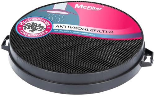 McFilter I 1x Aktivkohlefilter Ø 210mm für Dunstabzugshaube kompatibel mit Constructa 00353121, Bosch/Neff DHZ5140, Bauknecht 481281718524 AEG/Juno 902979371/9 - Filter für Abzugshaube