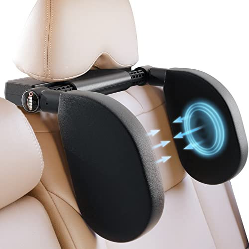 Oasser Repose Tête Voiture Appui Tête Voiture Cale Tête Enfant Voiture Réglable Rotation à 360 ° Latéral pour Sièges Auto Ideal pour Dormir en Voiture Voyage