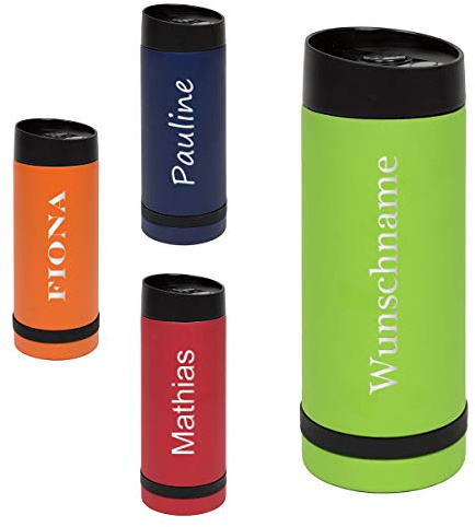 polar-effekt Kaffebecher to go - Wiederverwendbar - sicherer Verschluss - Teebecher - personalisierte Wunschgravur - ideal für kalte und heiße Getränke - 100% dicht - Grün