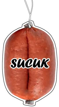 Sucuk Lot de 2 désodorisants turcs pour voiture, saucisses drôles, diffuseur de parfum, tuning, désodorisant pour voiture
