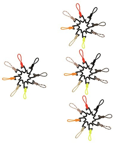 Garneck 4sets Outdoor-Tool Lanyard Schlüsselanhänger Karabiner Clip Für Camping Und BAU 8 Stücke * 4
