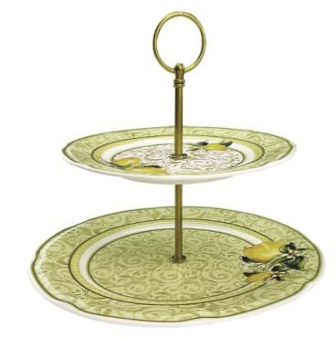 BRANDANI ALZATA 2 PIANI OIMONI NEW BONE CHINA/METAL