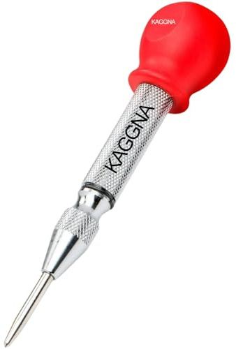 KAGGNA 5-Inch Automatic Center Punch for Metal, Leather Punch, Adjustable Impact Spring Loaded Center Punch Tool, Spring Punch, Center Punch Spring Loaded, Auto Center Punch