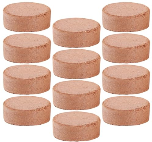 Toyvian 60 Stück Kokosfaser Anzuchtblöcke Nährstoffreiche Erde für Pflanzenanzucht für Zimmerpflanzen und Gemüse Hohe Wasserhaltefähigkeit und Belüftung Einfach zu Verwenden Lagern