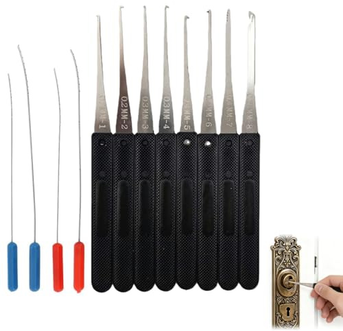Kit de herramientas extractoras de llaves rotas, cerrajero profesional de 0,15 a 0,4 mm, herramienta de selección de cerraduras para quitar llaves rotas, gadgets portátiles multifunción para hombres