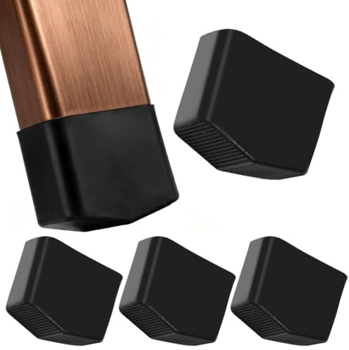 4 PCS Patas de Escalera Antideslizantes, Tacos Escalera Aluminio 40x20mm | Pies de Goma para Escaleras de Aluminio, Universal Repuesto para Escaleras, Cubiertas para Pies de Escalera
