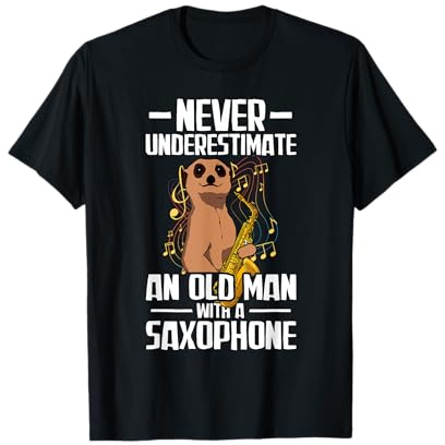 Old Man with a Saxophone Player T-Shirt