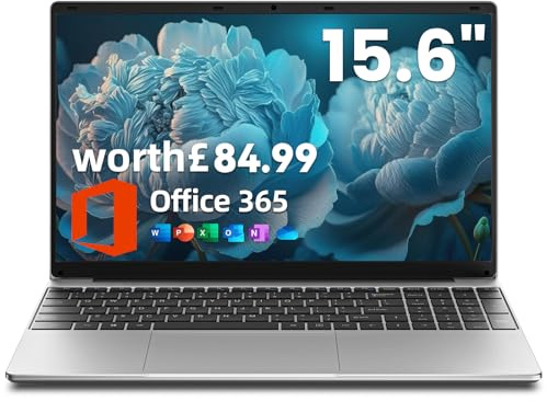 jumper 15.6 inch Laptop with Office 365, 4GB RAM 128GB Storage, HD Display Laptops, 38Wh Battery, 5205U Processor, USB3.0, Portable Laptops for Business, School, and Work, Keyboard Film UK.