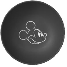 Villeroy & Boch Manufacture Rock – Mickey Mouse – Dessertschale, schwarz, spülmaschinenfest & mikrowellensicher, charakteristische Schieferoptik mit Mickey Mouse Kreidedekor, Premium Porzellan