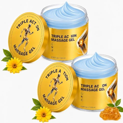 Gel de massage triple action, (2 pièces) | Absorption rapide, massage quotidien