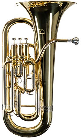 Monzani MZEP-1150L Bb-Euphonium | 4 Ventile | Kompensiertes Messing-Instrument | Flexibler Klang & Leichte Ansprache | Voll, Warmer Ton | Korrosionsbeständig & Langlebig | Inklusive Mundstück &