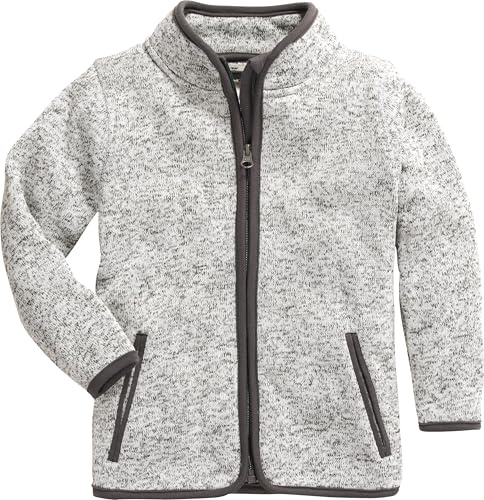Playshoes Fleece-Jacke, Giacca in Pile Unisex - Bambini e ragazzi, Grigio (Knit Fleece), 92