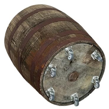 Temesso Kräuterbeet aus einem originalen schottischen Whiskyfass (Kräuterbeet mit Rollen - Natur)