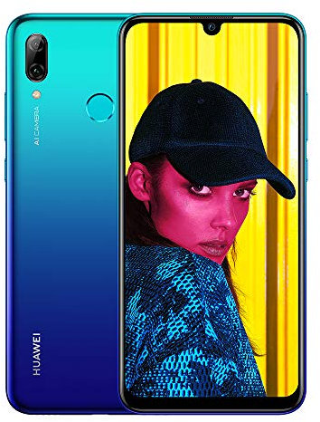 Huawei P Smart 2019 64 GB 6.21-Inch 2K FullView Dewdrop SIM-Free Smartphone with Dual AI Camera, Android 9.0, Single SIM, UK Version - Aurora Blue (Renewed)