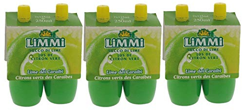 Lot 3x Jus de citron vert pressé - Limmi - 2 flacons 125ml