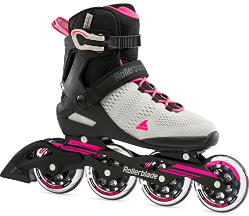 Rollerblade Sirio 90 Inline-Skate Grigio Chiaro/Rosa 38.5