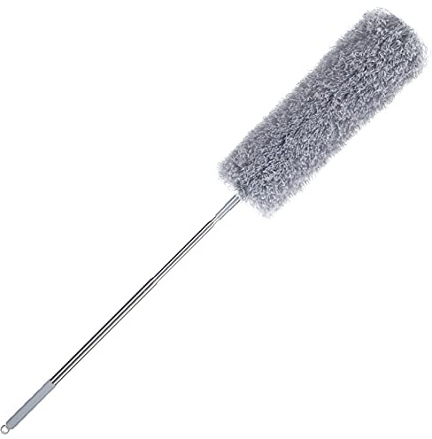 Monzana® Staubwedel Teleskop Höhenverstellbar bis 240 cm Waschbar Verbiegbar Mikrofaser Haushalt Staubwischer Staubbesen