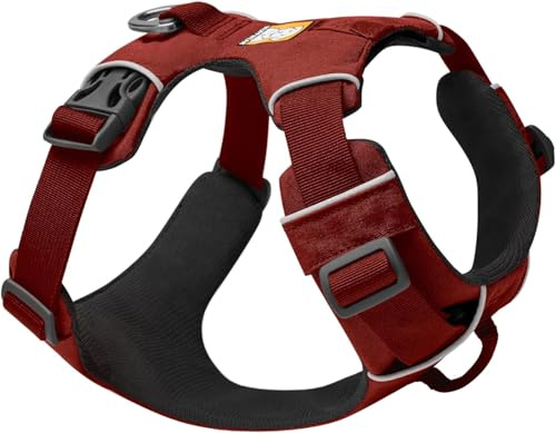 RUFFWEAR Front Range Hundegeschirr mit Brustring, Reflektierendes Gepolstertes Anti-Zieh-Geschirr, Red Clay, XXS