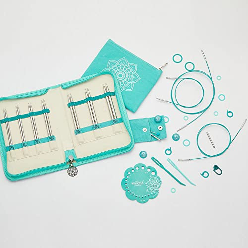 KNITPRO Mindful-Set BELIEVE, Edelstahl Lace-Nadelspitzen Set + Zubehör, Art. 36302DE, deutsche Edition