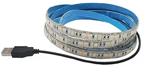 Vrabocry LED Light Strip USB Powered 1m/3.28ft 5V 30 SMD5050 LEDs 395nm-405nm Ultraviolet Blacklight for Fluorescent, 3D Print Curing, Computer Case, UV Poster, UV Body Paint 1M, Waterproof