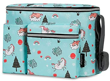 SONARIN Multifunktionale Kinderwagentasche Organizer,Große Kapazität Wasserdicht Buggy Organizer Tasche Universal Kinderwagen Organizer Aufbewahrungstasche Tragbare Mama Tasche(Grün)