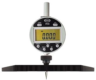 STEINLE 3823 Tiefenmessgerät mit Digital Messuhr 0-12,5 mm Messbrücke: 200 mm - Ablesung: 0,001 mm inkl. ENYPack Kunststoffkoffer