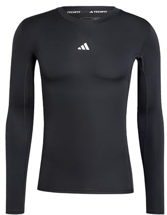 adidas Men's Techfit Compression Training Longsleeve TEE, Black, M
