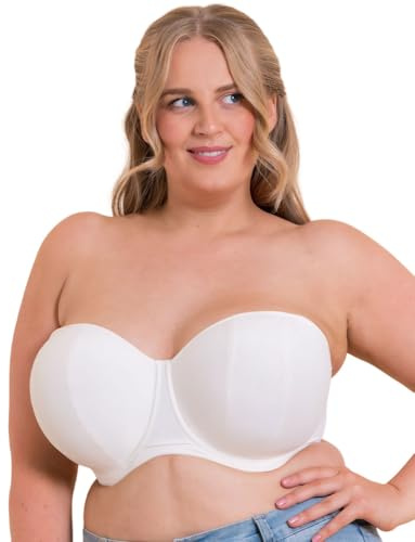 Kurvig Kate Luxe axelbandslös multiway BH pärla elfenben 40K, Pärla elfenben, 90P
