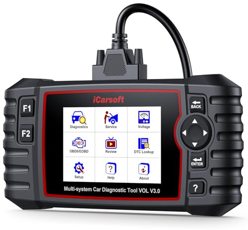 iCarsoft Vol V3.0 OBD2 Auto Diagnostica per Volvo/Saab, Diagnosi Auto Professionale in Italiano per Tutti i Sistemi, 39 Funzioni di Ripristino, Test Bidirezionale, Auto Vin, Aggiornamento a Vita