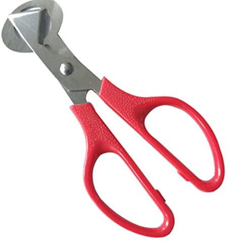 Stainless Steel Quail Egg Cutter Scissors Pigeon Bird Quail Egg Cutter Opener Cracker Kitchen Clipper Tool (red)