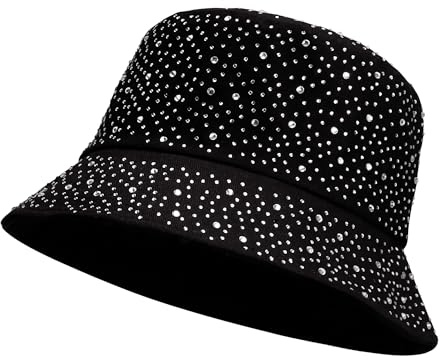 JJDreams Paillettenhut Fishinghut Partyhut Sonnenhut Unisex Disco Bucket Hut Karneval Glitzer Kappe