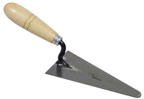 Maurerkelle mit runder Spitze, aus Stahl, Länge 150 mm, ideal für Bauarbeiten