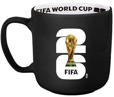 HONAV FIFA World Cup 2026 Black 15oz Stripe Mug – Durable Ceramic Drinkware With Iconic Stripe Look – Ideal Gift For Soccer Fans & Collectors