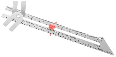 Gatuida Sewing Patchwork Ruler for Quilting Crafting Measuring Fabric Sliding Gauge Beginner Knitting