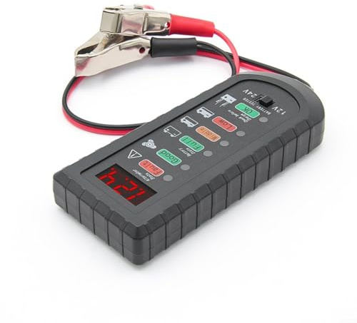 Snowchecking Alternator Battery Tester 12V/24V Car Battery Check Analyzer Load Voltage Test Meter For Cars SUVs Motorcycles RVs Boats Forklifts