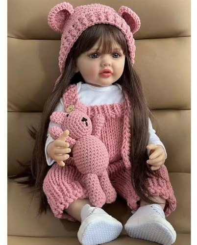LFdolls Bambole Reborn 22 pollici 55 cm Bambole Reborn Femmine Morbido Silicone Vinile Ragazzi E Ragazze Regalo Giocattolo Reborn Bambola Femmina Morbido Adatto Per 3 Anni +